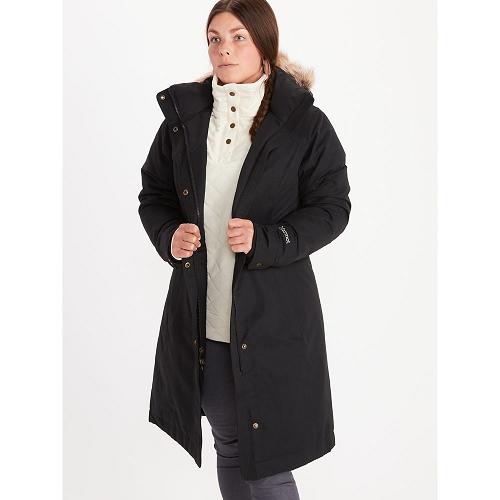 Marmot Chelsea Jackets - Womens Parka Black CA6309274 Canada